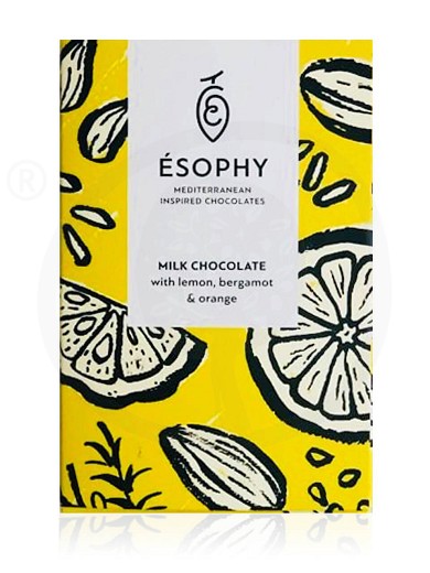 Milk chocolate with lemon, bergamot & orange "Ésophy" 50g
