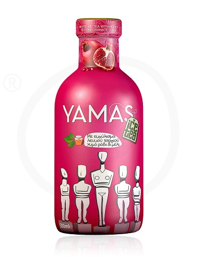 No added sugar white ice tea with honey & pomegranate juice from Attica "Yamas" 355ml
