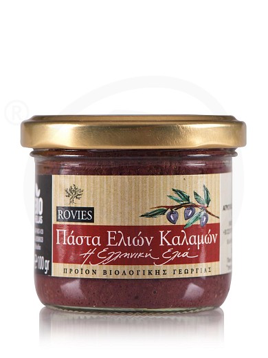 Organic Kalamata olive paste from Evia "Rovies" 180g