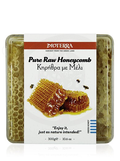 Pure raw honeycomb from Achaia "Dioterra" 300g