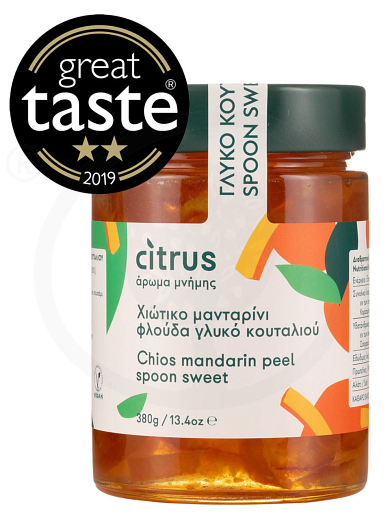 Traditional tangerine peel spoon-sweet from Chios "Citrus" 380g