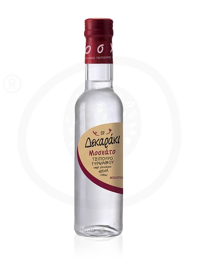 Tsipouro (grape distillate) from Tirnavos Moschato without aniseed "To Dekaraki" 200ml