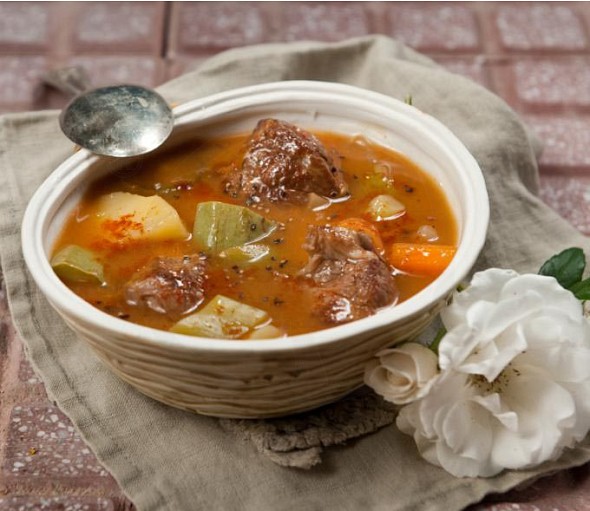 Meat soup from Cephalonia