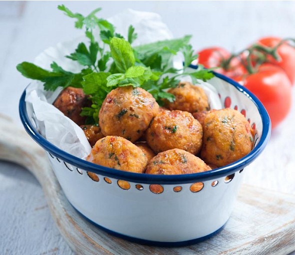 Tomato fritters from the Cyclades