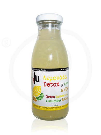 Detox λεμονάδα με αγγούρι & τζίντζερ, Εύβοιας "EviaJu" 250ml