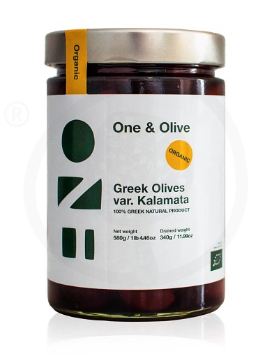 Βιολογικές παραδοσιακές ελιές Καλαμών «One & Olive» "Olive Ergo Anagnostopoulos" 580g