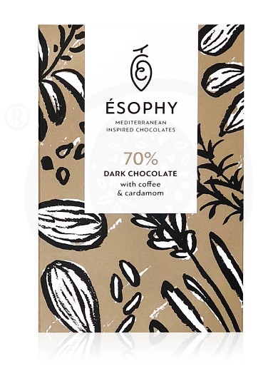 Dark chocolate with coffee & cardamom "Ésophy" 50g