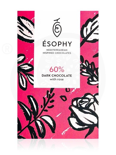 Dark chocolate with rose "Ésophy" 50g