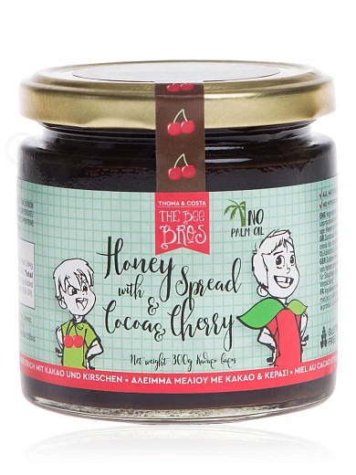 Gluten & sugar-free honey spread with cacao & cherry, from Evia «The Bee Bros» "Stayia Farm" 300g