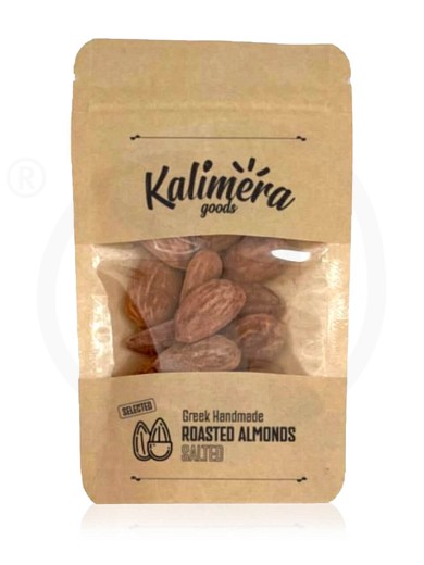 Greek roasted and salted almonds with lemon juice, from Volos "Kalimera Goods" 55g
