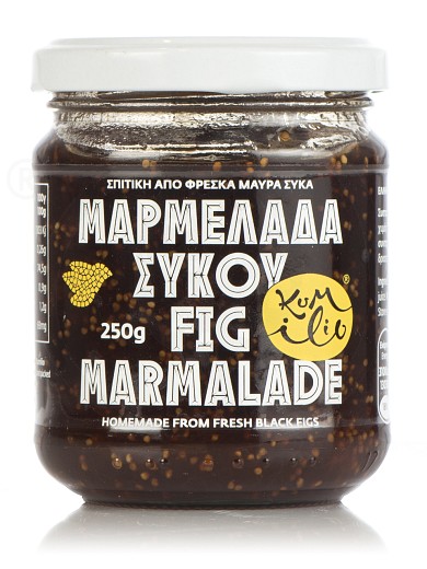 Homemade jam with fresh black figs, from Evia "Kumilio" 270g