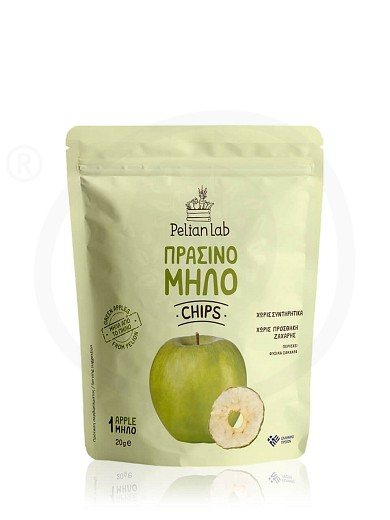 No added sugar green apple chips from Pelion "Pelian Lab" 20g