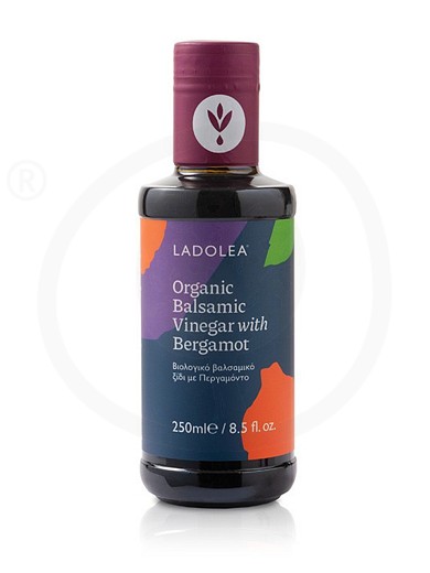 Organic vinegar with bergamot from Korinthia "Ladolea" 250ml