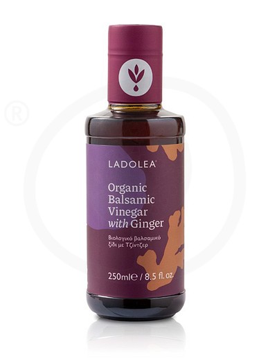 Organic vinegar with ginger from Korinthia "Ladolea" 250ml