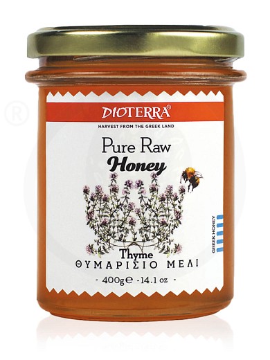Pure raw honey «Thyme», from Achaia "Dioterra" 400g