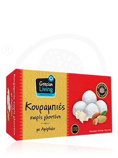 Traditional gluten-free shortbread cookies «Kourabies» with fresh butter from Attica "Grecian Living" 100g