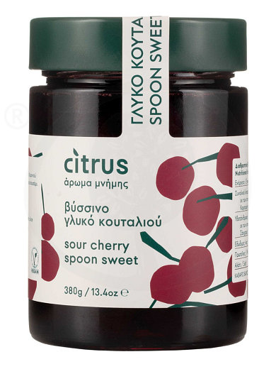 Traditional sour cherry spoon-sweet from Chios "Citrus" 380g
